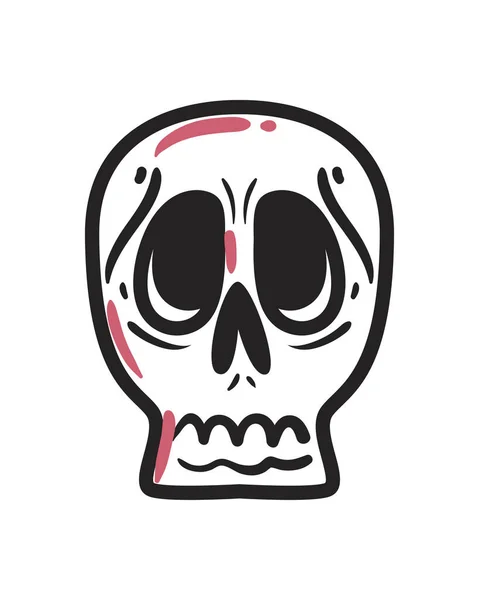 Ikona głowy czaszki — Wektor stockowy