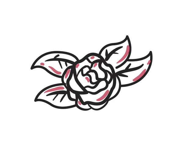 孤立したバラの花 — ストックベクタ