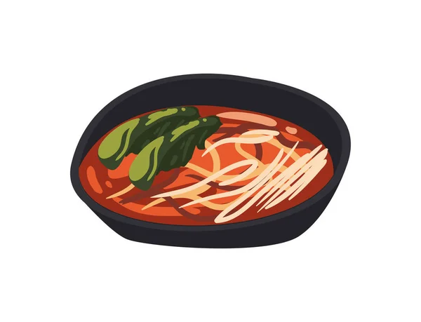 Sup mie sapi Taiwan - Stok Vektor