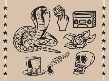 Rock and roll karalama simgeleri