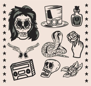 Rock 'n roll sembolleri.