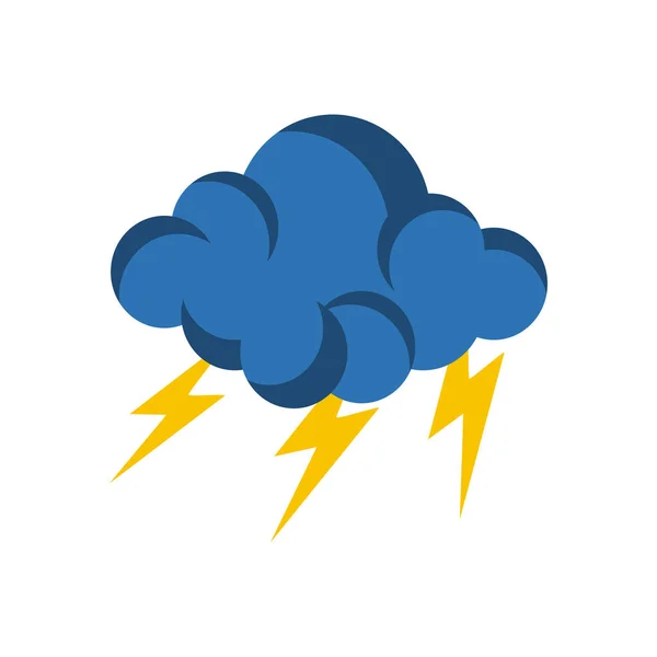 Cloud with thunders — Stock Vector