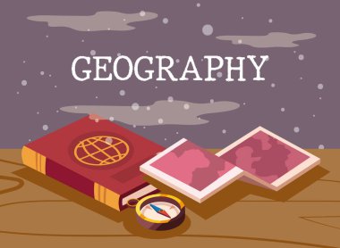 kitap pusula ve haritası