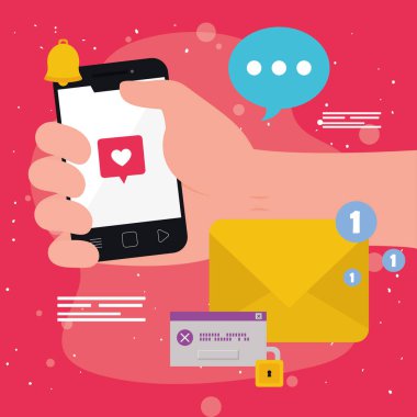 Akıllı telefon ve zarf tutarken