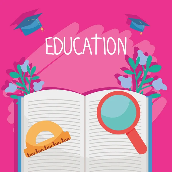 cetvel ve lupe ile kitap