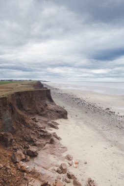 Withernsea, Yorkshire, İngiltere'de, kıyı erozyonu