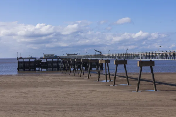 Steel and concrete pier manmade structure — Stock Photo, Image