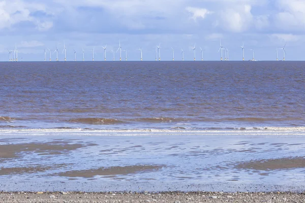Parque eólico mar adentro Spurn Point UK — Foto de Stock