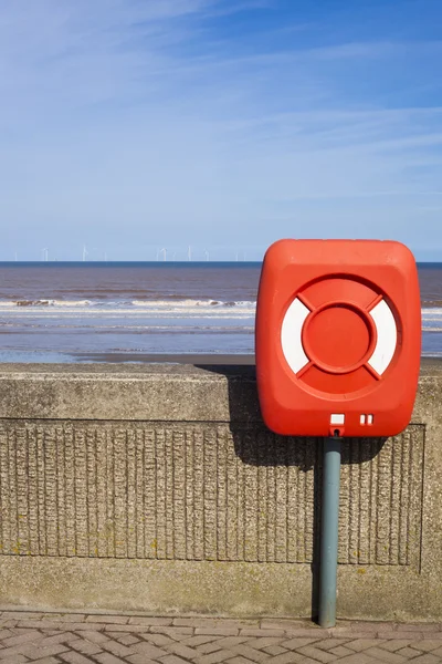 Lifebelt on Withernsea sea front — Stock Photo, Image