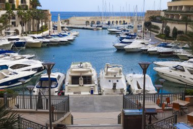 Luxury yachts in Maltese harbour
