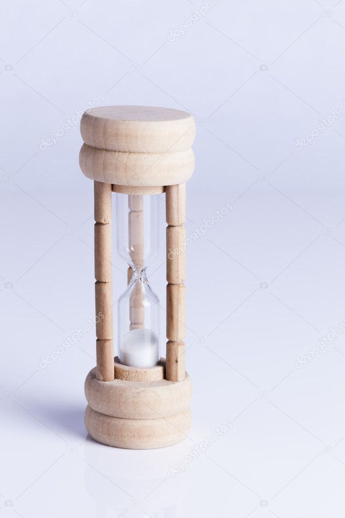 Egg timer on white background