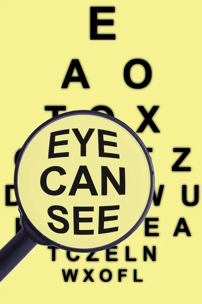 Lupa y prueba ocular Imagen De Stock