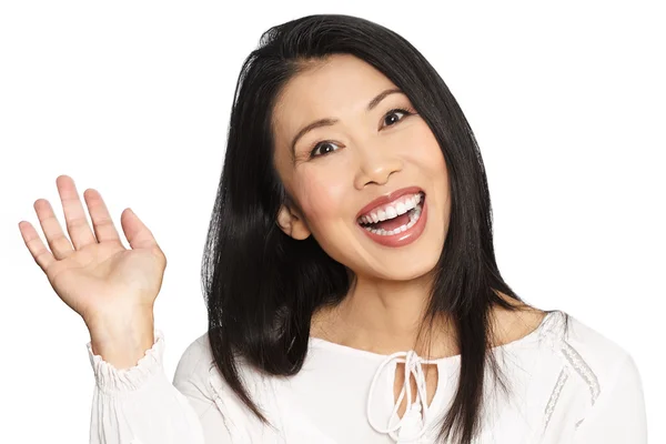 Šťastné asijské žena — Stock fotografie