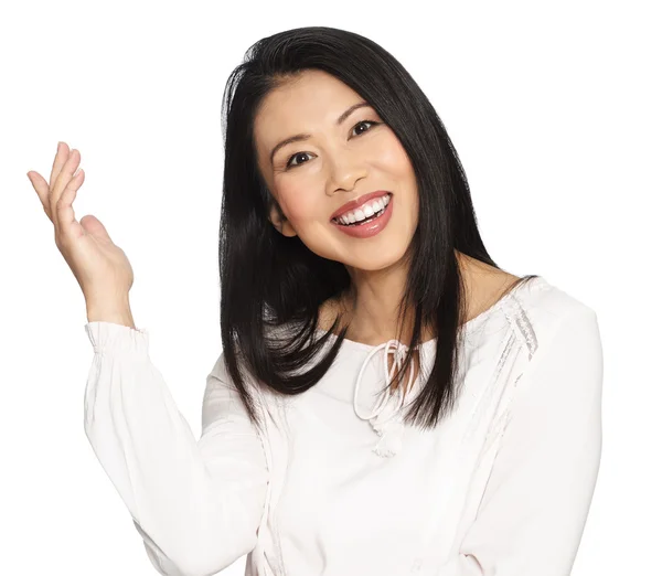 Mutlu Asyalı kadın — Stok fotoğraf