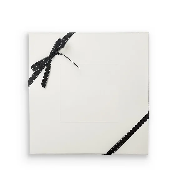 Scatola regalo bianca con percorso di ritaglio — Foto Stock