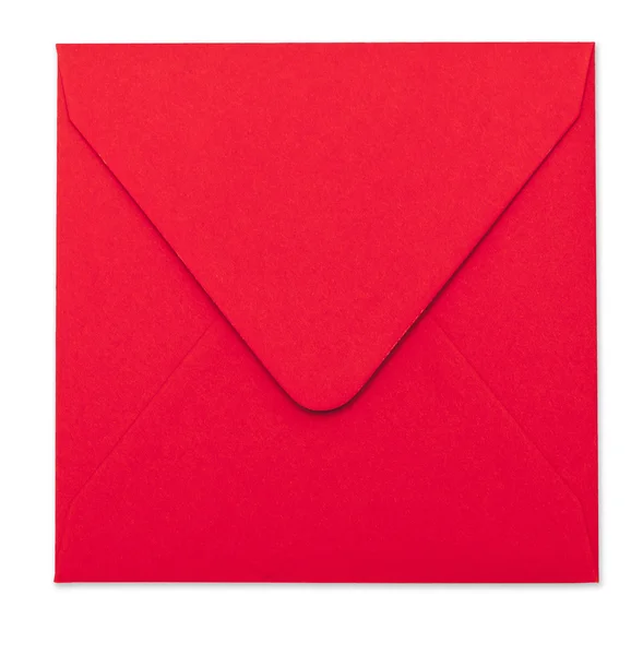 Envelope vermelho com caminho de recorte — Fotografia de Stock