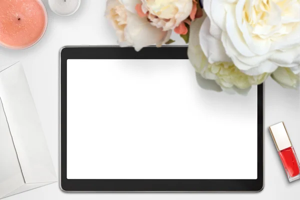 Kadınsı Tablet Mockup tarz