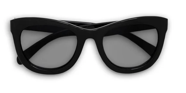 Svarta solglasögon på vit — Stockfoto