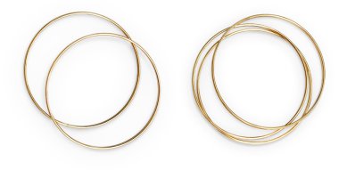 Altın bilezik beyaz izole