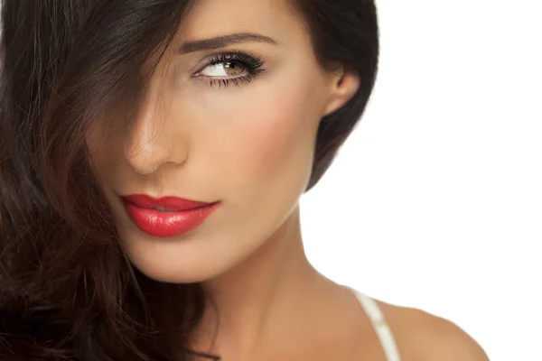 Vackra ansikte och Makeup — Stockfoto