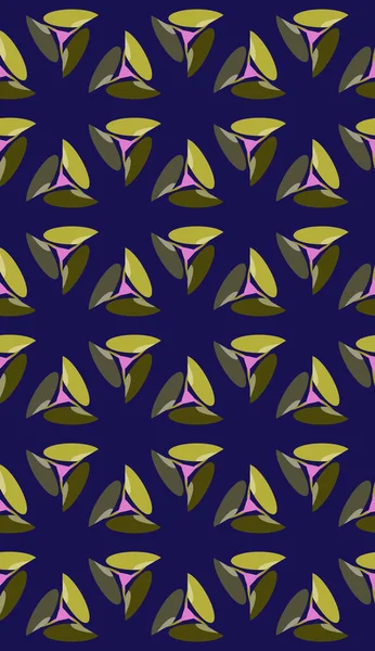Geometryczny Wzór Kwiatowy Bez Szwu Kwiatami Oliwek Fioletowym Tle Kolorowy — Zdjęcie stockowe