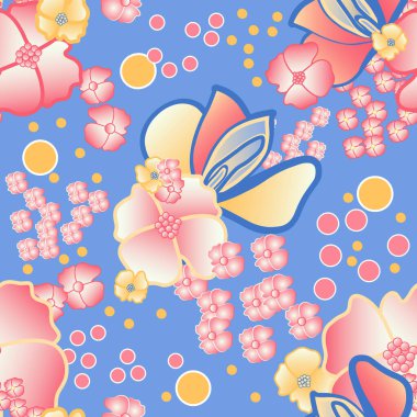 Pembe arka planda kusursuz vektör deseni. 