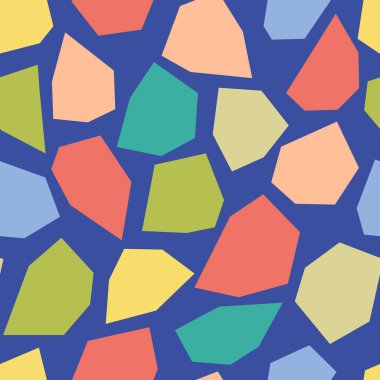 Renkli Chunky Şekilleri Kusursuz Desen 
