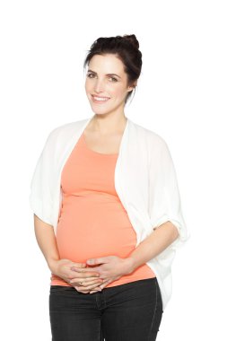 Güzel hamile kadın.