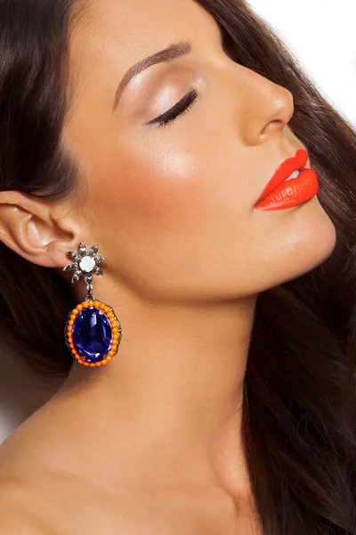 Woman With Earring — Stock Photo, Image