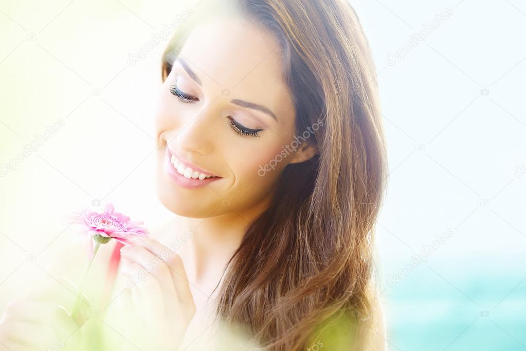 Woman With Daisy