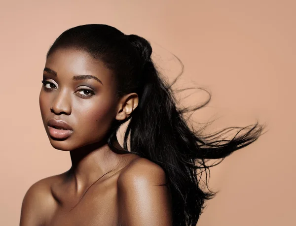 Model With Floating Ponytail — Stock Photo, Image