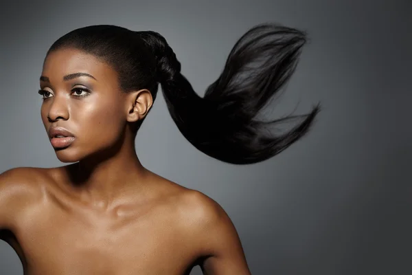 Model With Floating Ponytail — Stock Photo, Image