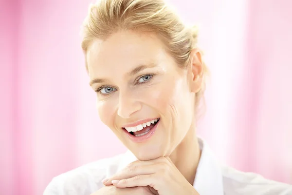 Formal Woman On Pink — Stock Photo, Image