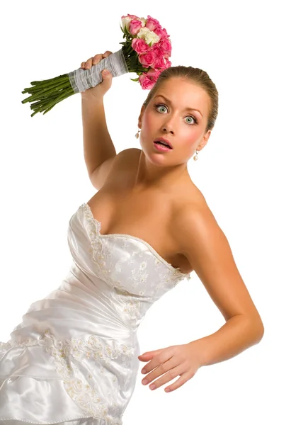 Rozzlobený nevěsta — Stock fotografie