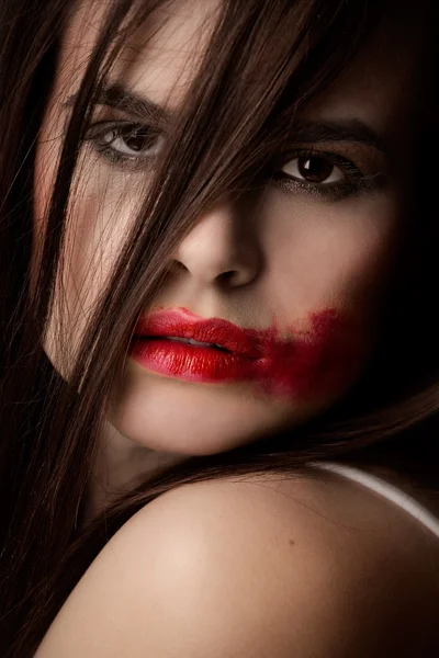 Bloedige Lipstick — Stockfoto