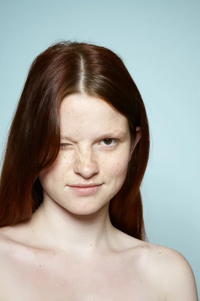 Czerwone włosy nastolatek — Zdjęcie stockowe