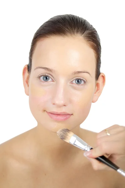 Applying Makeup — Stock Photo, Image