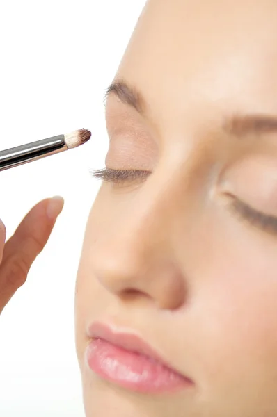 Applicera makeup — Stockfoto