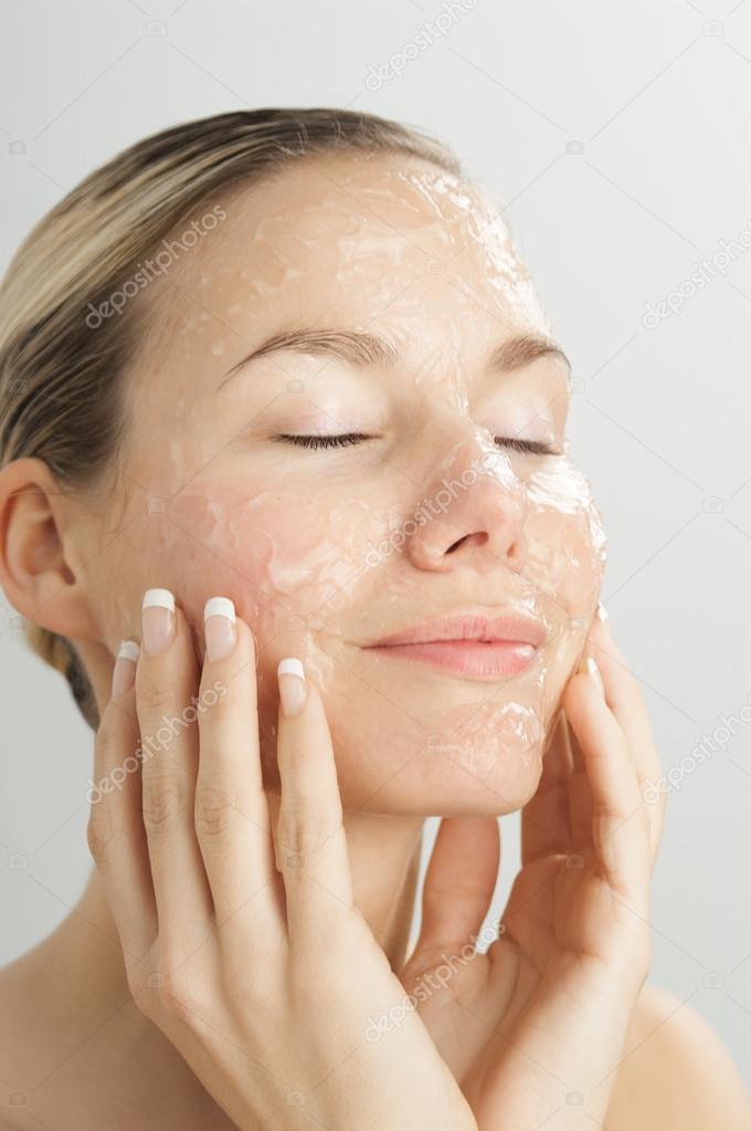 Woman With Gel Mask