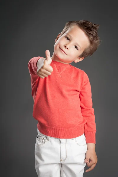 Boy With Thumb Up — Stock Photo, Image