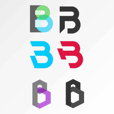 letter or word B different variation font image graphic icon logo design abstract concept vector stock. Can be used as a symbol associated with initial or Monogram