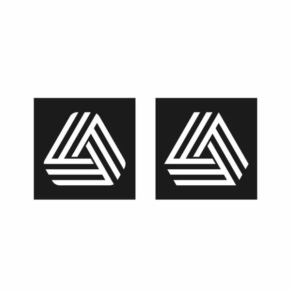 Increíble Línea Triángulo Imagen Icono Gráfico Logotipo Diseño Abstracto Concepto — Vector de stock