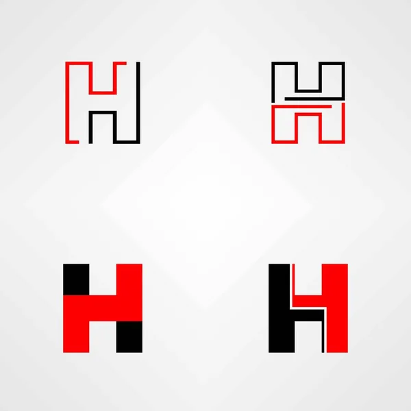 文字や単語Hフォント画像グラフィックアイコンロゴデザイン抽象的なコンセプトベクトルストック 初期またはモノグラムに関連するシンボルとして使用できます — ストックベクタ