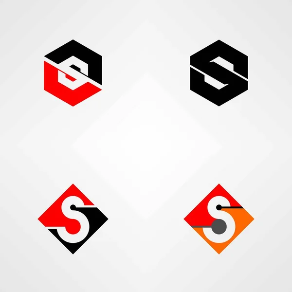Letter Woord Lettertype Zeshoek Vierkant Beeld Grafisch Pictogram Logo Ontwerp — Stockvector