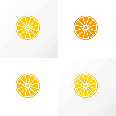 citrus fruit or orange image graphic icon logo design abstract concept vector stock. Can be used as a symbol associated with fresh