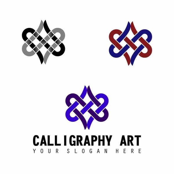 Calligraphy Art Love Image Graphic Icon Logo Design Abstract Concept — ストックベクタ