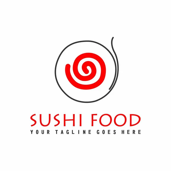 Rolo Sushi Muito Simples Original Imagem Gráfico Ícone Logotipo Design — Vetor de Stock