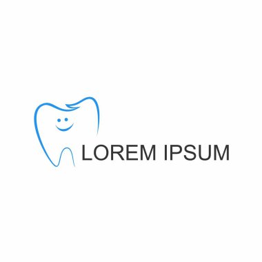 Diş, dişler, güzel yüzlü dişler Image grafik logo tasarımı soyut konsept vektör stoku. Sağlık veya klinikle ilgili bir sembol olarak kullanılabilir.