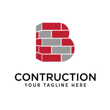 Basit ve benzersiz harf ya da tuğla zamazingo grafik logo tasarımı soyut konsept vektör stoğu olan B yazı tipi. Baş harf ya da bina ile ilgili bir sembol olarak kullanılabilir