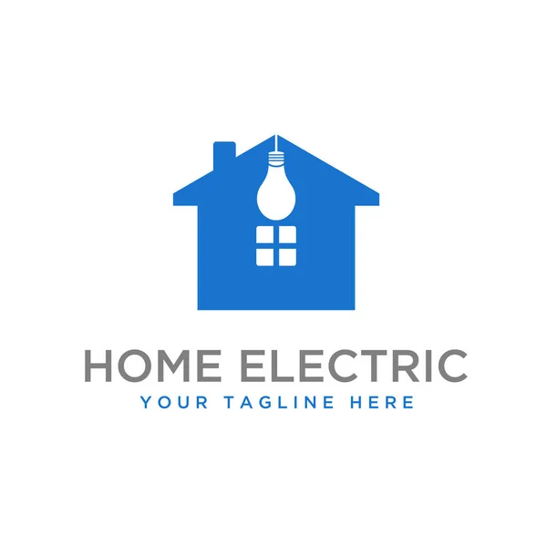 Simple Unique House Electrical Component Lighting Image Graphic Icon Logo — Archivo Imágenes Vectoriales